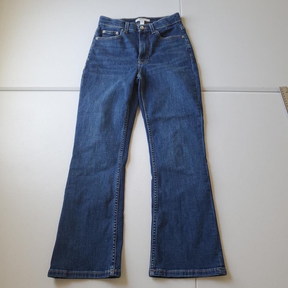 Spanx Jeans Womens 4 Blue Medium Wash High Rise Bootcut Stretch Denim